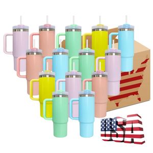 Custom logo Wholesale Blank Sublimation Macaron 30oz Tumbler <b>Thermos</b> <b>Bottle</b> Cup With Handle - Product Image 1