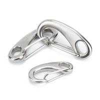 Mousqueton durable à ressort en forme d'oeuf, crochet en acier inoxydable, matériau en zinc, finition unie-pour les bateaux de marine suspendus, les yachts