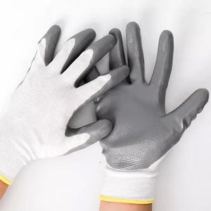 Wholesale Custom Cheap Nitrile Coating Safety Gloves Industrial Labor Anti-skid Wear-Resistant Dip <b>Rubber</b> - Product Image 2
