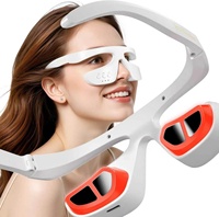 Lunettes de thérapie par lumière rouge 3D pour la beauté des yeux, masseur oculaire léger pour réduire les cernes, les poches et lisser les ridules