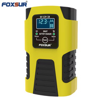 Chargeur de batterie intelligent FOXSUR 2A 30W pour voiture, moto et voiture jouet avec protection contre l'inversion de polarité, sortie 6V/12V