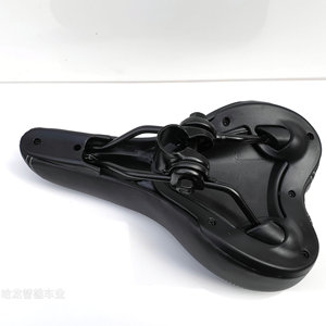 Sillín de Bicicleta de Cuero Negro, Cómodo y Moderno, para Bicicletas de Montaña, Unisex, para Adultos - Product Image 2