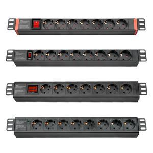 19 Inch Rack Mount Germany PDU With DIN49440 Schuko & IEC C19 Sockets, Aluminum Alloy Power Distribution Unit For Server