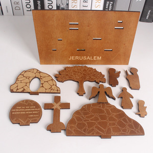Escena <span class=keywords><strong>de</strong></span> la Resurrección <span class=keywords><strong>de</strong></span> Natividad en Madera, Decoración <span class=keywords><strong>de</strong></span> la Tierra Santa para Pascua, Regalo Cristiano Artesanal para Exhibición en el Hogar o la Iglesia - Product Image 4