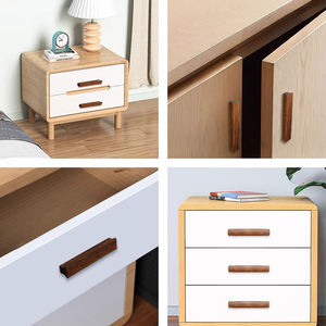 Boutons et poignées de meuble en bois de noyer sur mesure, poignées de commode en noyer noir massif, poignées de tiroir minimalistes japonaises pour armoire - Product Image 6