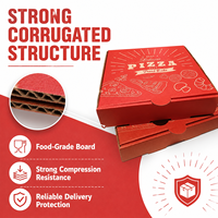 Boîtes à pizza carrées de 12 pouces en carton ondulé de qualité alimentaire, recyclables, personnalisées, finition mate, logo, prix d'usine