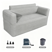 Tragbares Aufblasbares 2-Sitzer-Sofa mit Getränkehaltern Robustes Outdoor/Indoor Luftsofa für Camping, Wohnzimmer und Kleine Räume