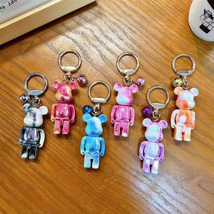Llavero de acrílico con diseño de oso de dibujos animados, llavero de animal lindo para llaves de coche, accesorios de moda para llaves para mujeres y niñas - Product Image 2