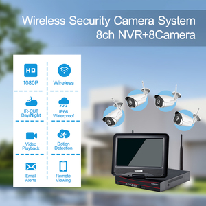 Kit Kamera Cctv 1080P Kustom, Sistem Kamera Cctv 8 Saluran Nrv Poe Penglihatan Siang & Malam Ip65 - Product Image 2