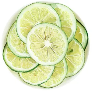 첨가제 없음 천연 과일 최대 말린 녹색 레몬 라임 조각 차