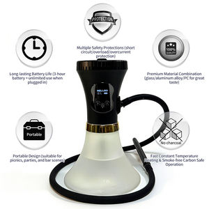 Cachimba Eléctrica Árabe de <span class=keywords><strong>2.</strong></span>ª Generación con Forma de Reloj de Arena 2026 para Bares, Set Completo, Cachimbas Portátiles con Luz RGB - Product Image 5