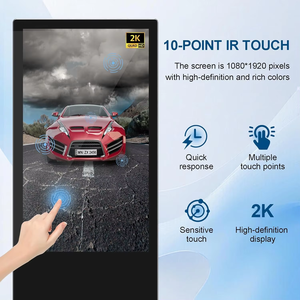 Écran tactile LCD 4K de 42, 49, 50, 55, <span class=keywords><strong>65</strong></span> pouces sur pied, lecteur multimédia chinois, affichage numérique personnalisé pour la publicité - Product Image 4