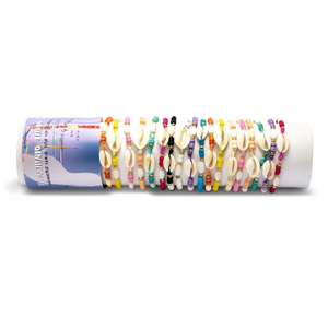 Bracciale con perline di conchiglia, 24 pezzi, fatto a mano, colorato, con ciondolo a forma di conchiglia, accessorio di moda - Product Image 2