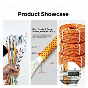 <span class=keywords><strong>Corde</strong></span> statique souple en nylon tressé double 48 brins résistante aux UV 1/2 po x 100 pi pour l'arboriculture, le travail en hauteur, l'escalade, la traction et le remorquage - Product Image 4