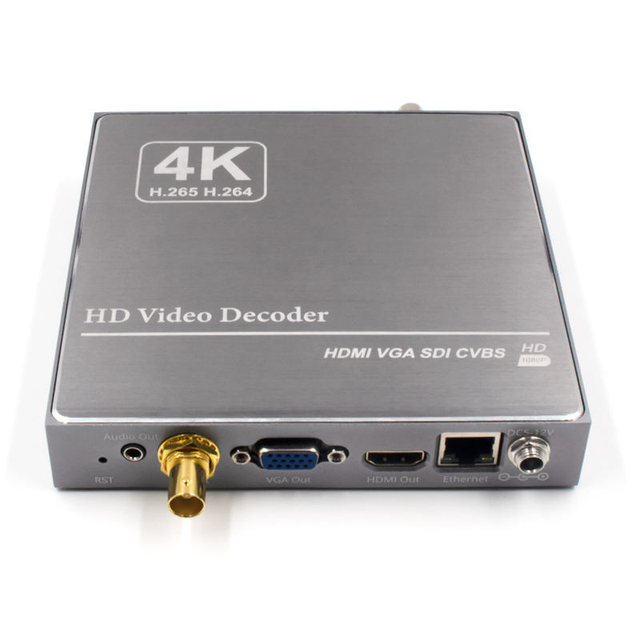 Multi-Output IP Video Decoder H.265/H.264 | IP to SDI/HDMI/VGA/CVBS Decoder Support SRT/RTSP/RTMP for Broadcast & Video Wall