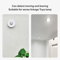 Tuya lampu Sensor gerakan WiFi 360 derajat, daya baterai ABS 2 1 mendeteksi gerakan tubuh manusia PST-FH400B dipasang di langit-langit