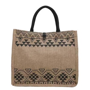 2023 Hot Sale Women's Bag Simple Printed Handbag Storage Girl Work Shoulder Canvas Bag Crossbody Organic Cotton Small Tote Bag