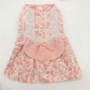 Summer Floral Dress For Pets Small Dog Teddy <b>Bear</b> <b>Cute</b> Polyester Skirt All Seasons New Style - Product Image 2