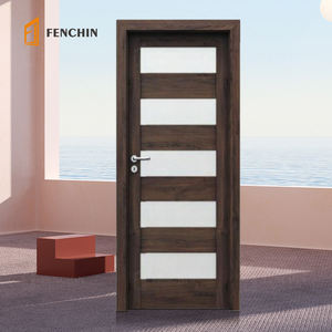 Luxury Modern <strong>Wooden</strong> Frost White Oak Contemporary Sliding <strong>Room</strong> Prehung Interior Wood Door Iron <strong>Gate</strong> <strong>Designs</strong> With Frame - Product Image 2