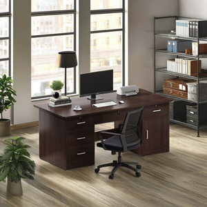 Dayanıklı ev ofis çalışma masası ahşap çekmeceler PC masası ve mobil mobilya ofis çalışma paneli ahşap tarzı Villa kullanımı için - Product Image 3