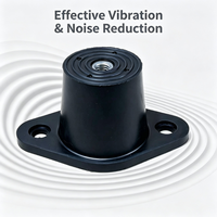 Support en caoutchouc conique industriel LIVA LNS avec base à bride, amortisseur de vibrations, garantie 1 an pour compresseur d'air, CVC, générateur
