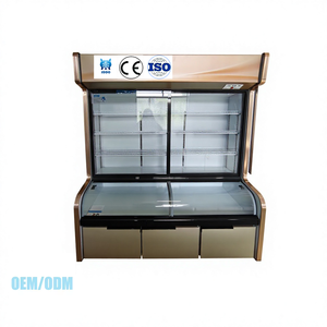 Vitrines verticales et incurvées écologiques, réfrigérateurs de présentation pour boissons, buffet, restaurant, plats - Product Image 2