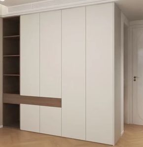 Kits de placards modulaires modernes DIY, meubles durables pour chambre à coucher avec design de placards de rêve, style panneau bois - Product Image 2