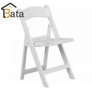 Stackable Restaurant Banquet Hotel Furniture White Wedding Plastic Folding Chair