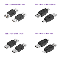 Adaptador Micro Mini USB-C a USB B OTG 2.0, Convertidor para PC Gaming, Adaptador de Alimentación, Transferencia de Datos USB 2.0