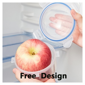Custom Logo/Color Microwave Oven Heated Rice Box <b>Container</b> Organizer Fruit and apple Storage Arc Shaped Lid sealed Onion Box - Product Image 4