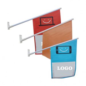 Custom Advertising Logo Cheap Custom Printing <b>Wall</b> Mount Flag Pole - Product Image 1