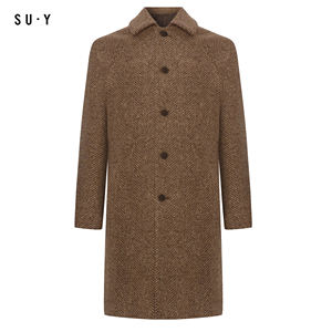 Cappotto lungo da <span class=keywords><strong>uomo</strong></span> autunno inverno spesso personalizzato cappotto in lana <span class=keywords><strong>Cashmere</strong></span> stile britannico giacche a vento calde - Product Image 5