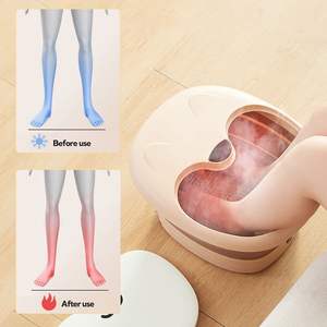 Rodillos de masaje automáticos con calefacción por vibración plegable, masajeador eléctrico de baño de pies, desintoxicación iónica, máquina de Spa para pies - Product Image 3