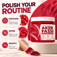 Gommage exfoliant naturel à base de plantes Aker Fassi, marque privée OEM ODM, nettoyage en profondeur, blanchiment, soin du visage et du corps