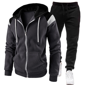 Ensemble de sport deux pièces pour homme 2026 – Cardigan à <span class=keywords><strong>capuche</strong></span> zippé tricoté imprimé numériquement pour l'hiver et l'automne - Product Image 1