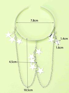 I-0979 Femme Géométrique Métallique Étoile Fleur Papillon Bras Bracelet Corps Chaîne Bijoux Or Bras Manchette - Product Image 4