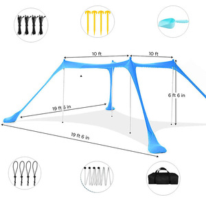Sun Shelter Beach <b>Canopy</b> <b>Tent</b> 200x200cm Quick Setup Outdoor Camping Park Use - Product Image 5
