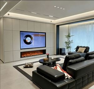 Soporte de TV de Panel de Madera Personalizado BALOM para TV de 60 Pulgadas con Almacenamiento Abierto y Cerrado, Muebles para el Hogar, Sala de Estar u Oficina - Product Image 5