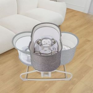 Cuna Eléctrica Multifuncional Moderna para Bebés, con Música, Vibración, Luz, Juguetes Colgantes, Cuna Calmante para Recién Nacidos, Verano - Product Image 5