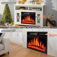 Petit poêle électrique de 23 pouces télécommande moderne 3d lumière LED insert de flamme rv led chauffage de cheminée électrique
