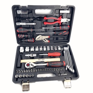 59 + 1 PCS đa chức năng nhựa trường hợp thép carbon công cụ Ổ cắm cờ lê nhà dụng cụ cầm tay Kit Set - Product Image 4