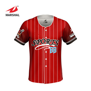 Men baseball clothing collar no brand baseball uniform tops - Product Image 2