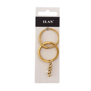 Portachiavi Ilan con catena in oro K 28 mm per chiavi e accessori - Product Image 3