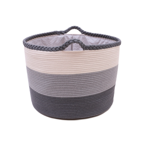 Fabricants personnalisé en gros surdimensionné tresse riz <span class=keywords><strong>blanc</strong></span> gris doublure coton corde <span class=keywords><strong>panier</strong></span> <span class=keywords><strong>de</strong></span> <span class=keywords><strong>rangement</strong></span> tissé - Product Image 5