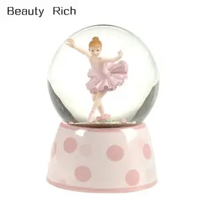 Hadiah Balet Ballerina Musical Glitterdome, 100MM, 5.75 Inci Snow Globe