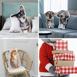 Oreillers personnalisés confortables pour animaux de compagnie pour dormir Double face doux 3D corps <span class=keywords><strong>visage</strong></span> coussins divers dessins animés animaux plantes - Product Image 3