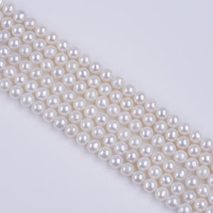 Natural 5-5.5mm Round White Freshwater Pearls Loose Pink <b>Colored</b> <b>Beads</b> for DIY Necklace Accessories Pearl String - Product Image 1