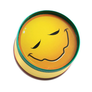 Mini tres capas cara sonriente expresión 30MM 40mm 50mm Metal Aleación de Zinc trituradora hierba tabaco molinillo - Product Image 3