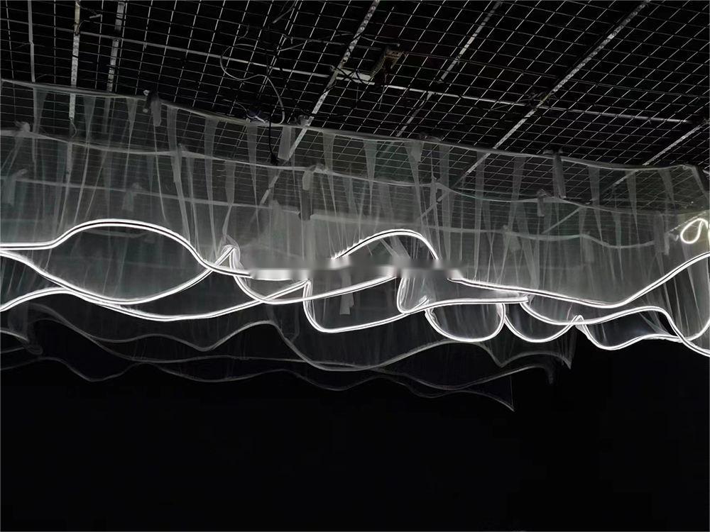Tissu blanc + lumière blanche 220V