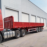 Promotion : Semi-remorque benne basculante latérale en acier, 25 tonnes, 45 m³, multi-essieux, en vente